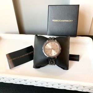 NWT Rebecca Minkoff jewel leather watch